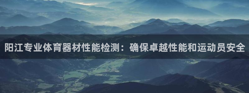 富联丰地产怎么样：阳江专业体育器材性能检测：确保卓越