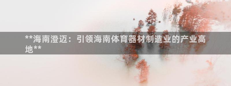 香港富联国际集团：**海南澄迈：引领海南体育器材制造