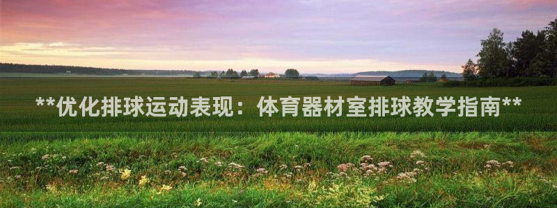 富联娱乐是资金盘吗：**优化排球运动表现：体育器材室