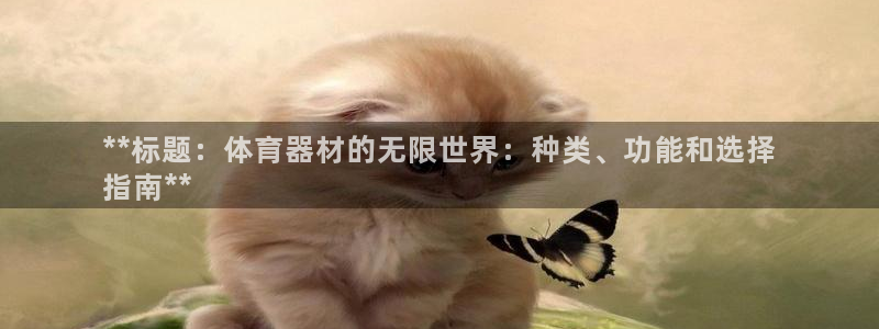富联平台安装app：**标题：体育器材的无限世界：种