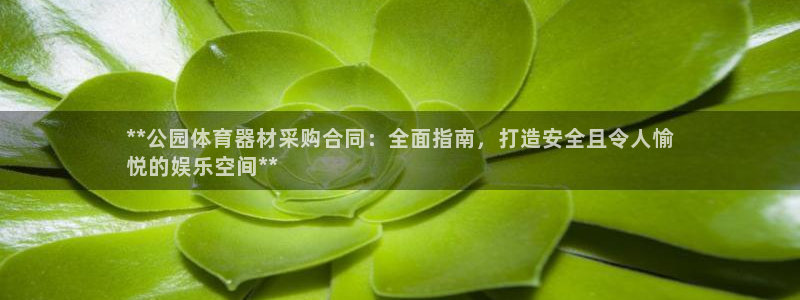 富联平台地址：**公园体育器材采购合同：全面指南，打