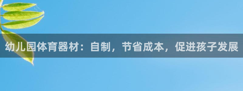 富联食品：幼儿园体育器材：自制，节省成本，促进孩子发